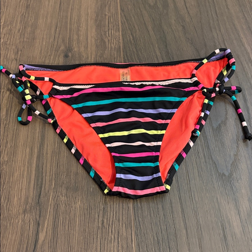 Victoria's Secret multi color neon triangle top bikini full coverage bottom- S/P - Picture 5 of 8